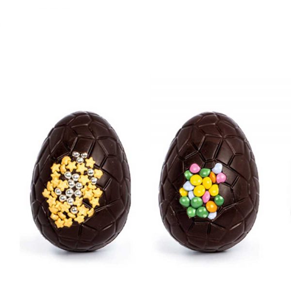 2 Huevos de pascua LUXURY chocolate negro | Huevitos decorados