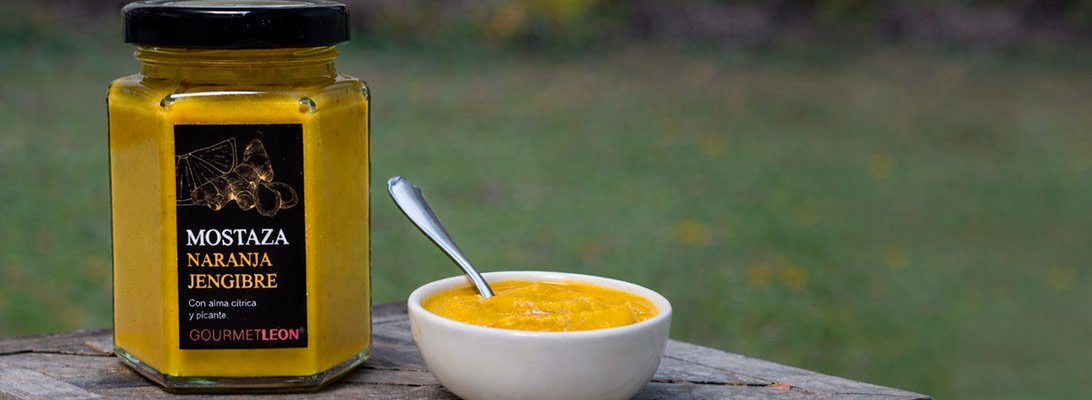 Comprar mostaza con naranja y jengibre Gourmet León estilo alemán dulce y picante Comprar mostaza con naranja y jengibre Gourmet León estilo alemán dulce y picante