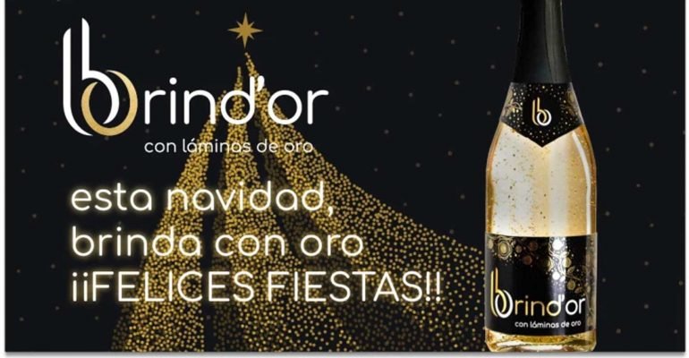 Brindis navideño con oro comestible Brind’OR