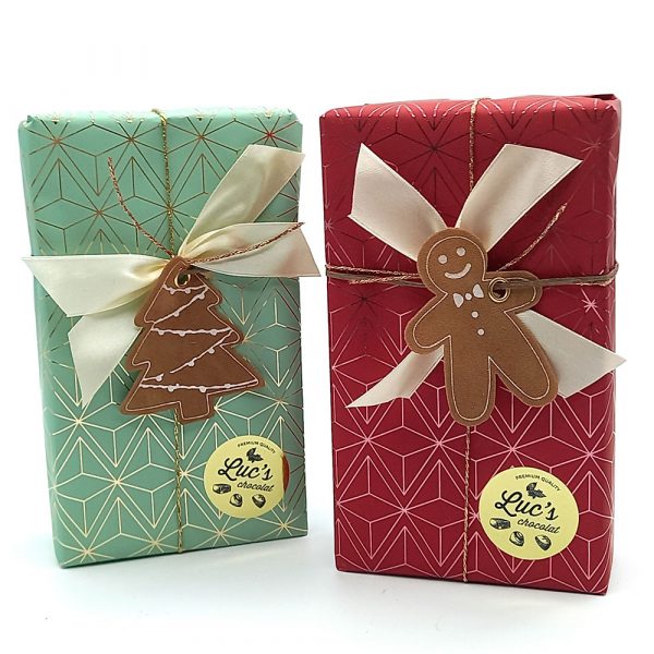 caja chocolate regalo con lazo Navidad