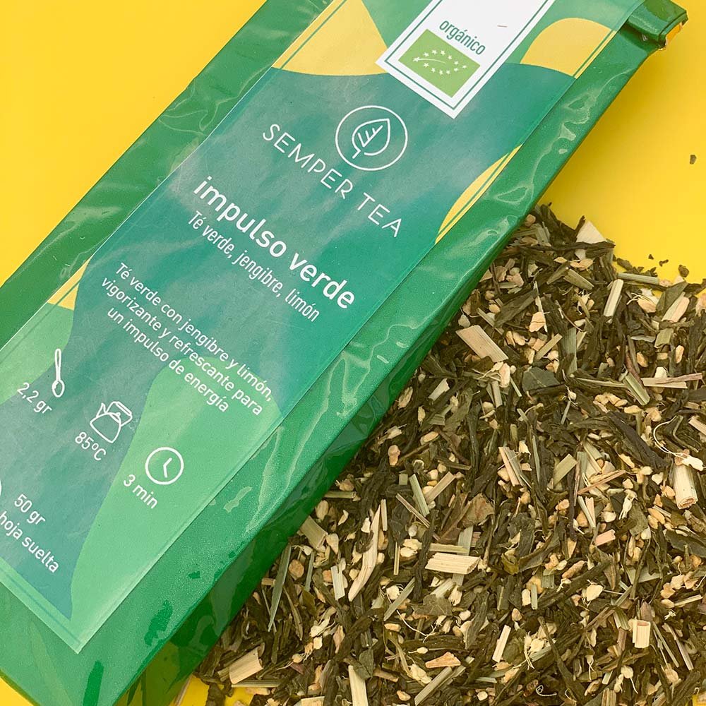 Comprar té verde jengibre limón bio a granel Semper Tea