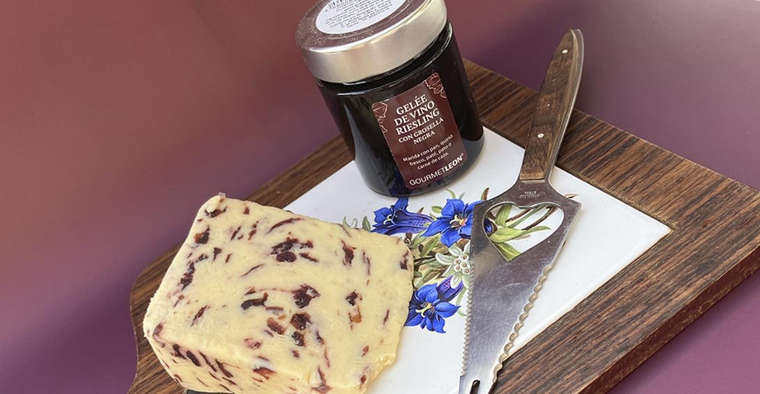 tabla de queso con mermelada de vino gourmet leon