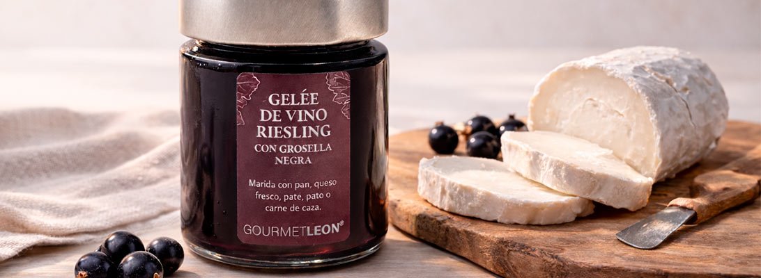 gelee de vino riesling con grosella negra Gourmet Leon para quesos