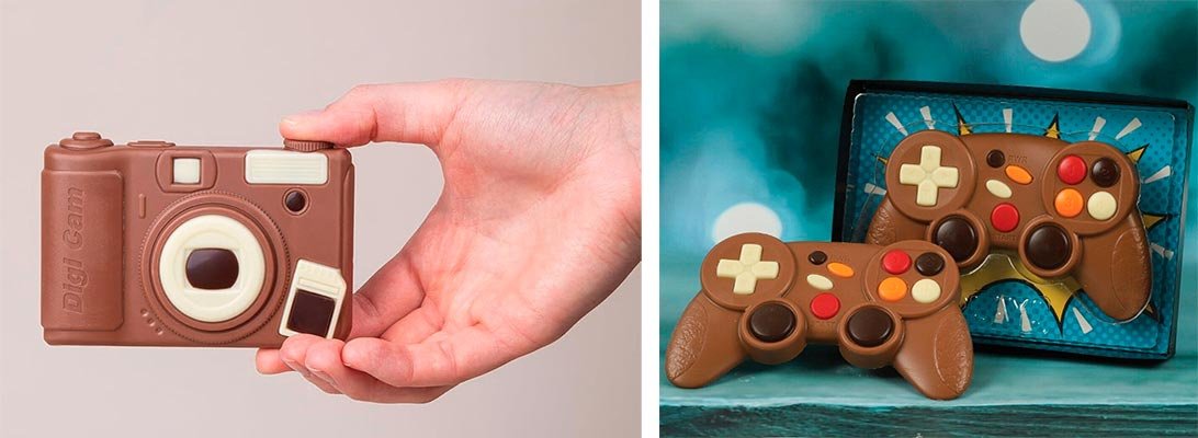 mando de videojuego de chocolate