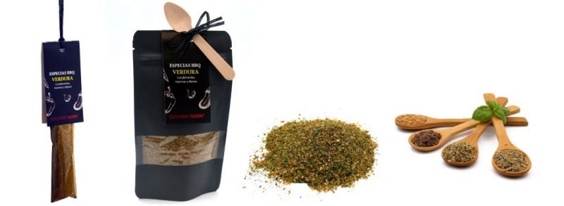 mezcla de especias verduras barbacoa gourmet leon