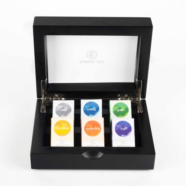 caja de madera de tes e infusiones organicas regalo exclusivo semper tea gourmet leon