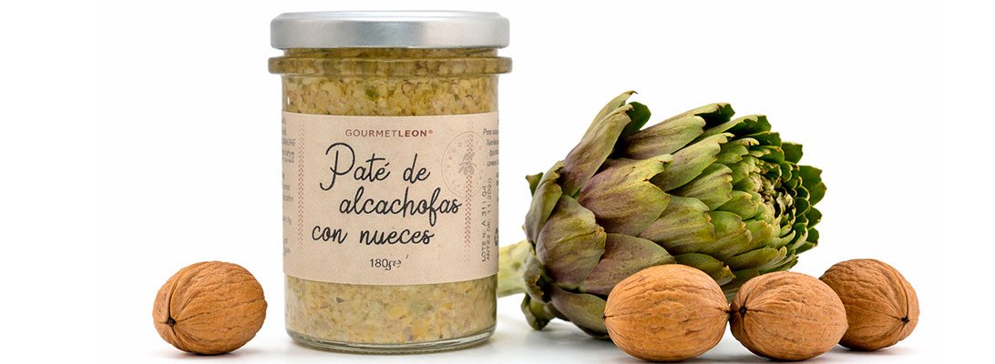 Paté de alcachofas con nueces para tiendas gourmet y horeca