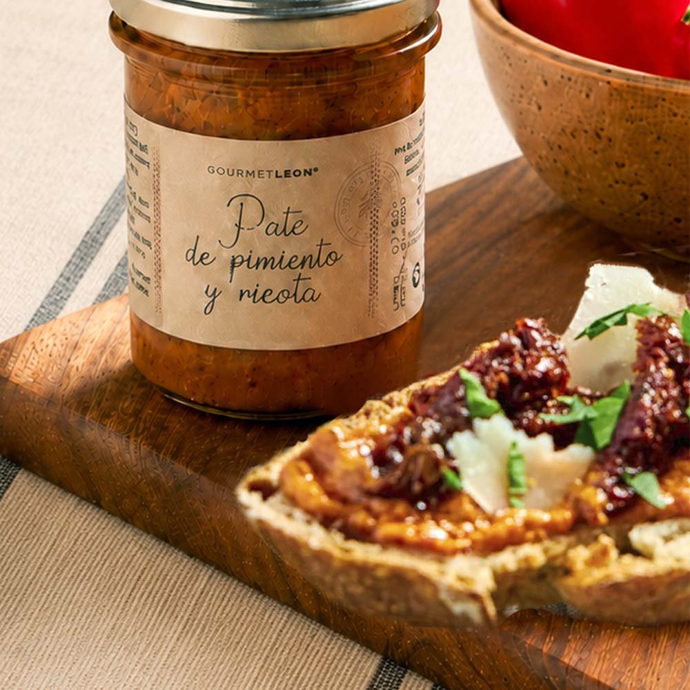 Paté gourmet de pimientos asados y ricota para hostelería y tiendas especializadas