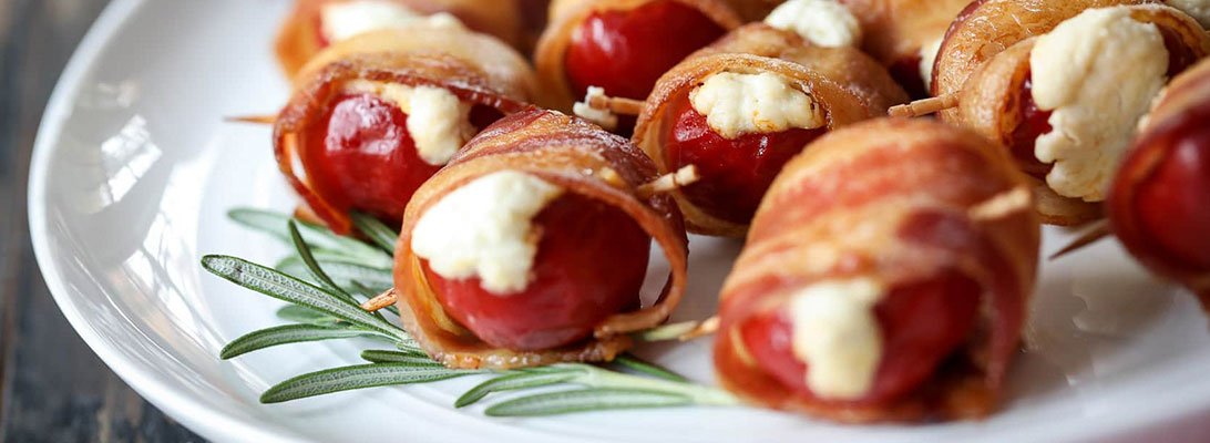 Pimiento cherry relleno de queso y beicon caliente Gourmet Leon