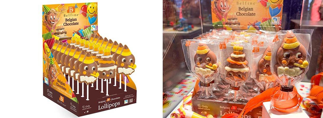 piruletas de chocolate para cumpleanos