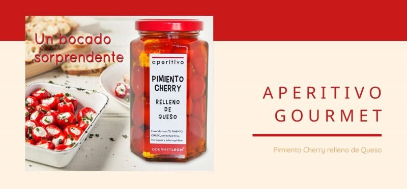 Pimiento cherry relleno en conserva para aperitivos navidad
