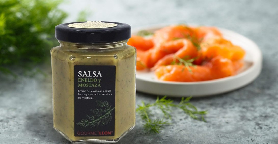 salsa eneldo y mostaza para salmon gravlax gourmet leon