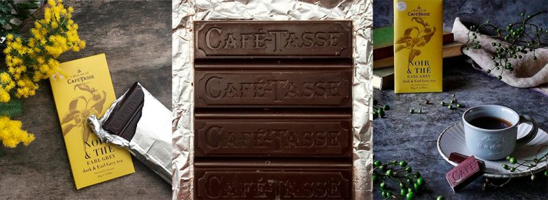 tableta de chocolate negro con te earl grey cafe tasse