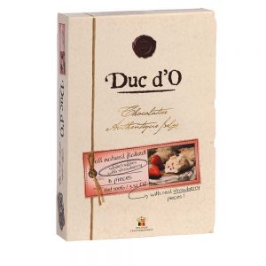 Trufas de chocolate blanco con fresa 100 gr Duc d'O
