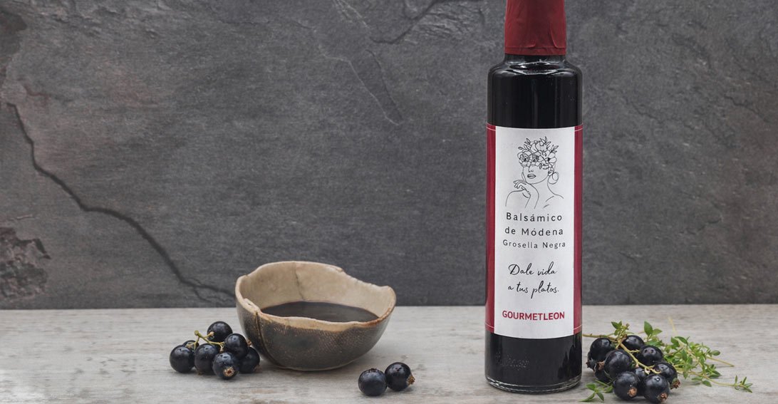 vinagre balsámico de grosella negra gourmet leon para adobar carnes