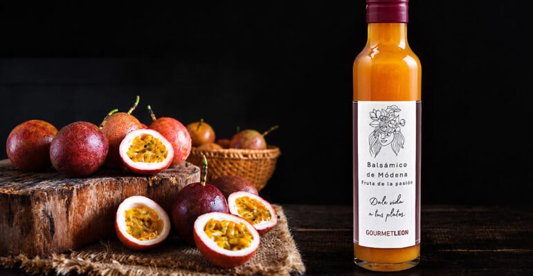 Vinagre balsamico con fruta de la pasion Gourmet Leon